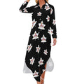 Robe-chemise tendance pour femme avec logo de l'Armée canadienne, manches longues, boutonnée, maxi, robe d'été